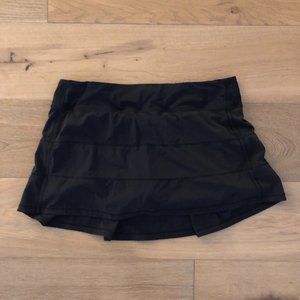 LULULEMON Women's Pace Rival Athletic Tennis Outdoor Black Skirt Shorts Skort 12